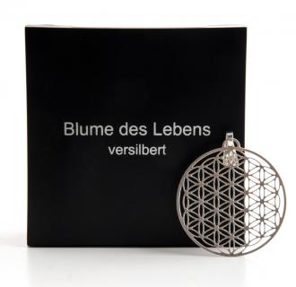 Anhänger Blume des Lebens 30 mm versilbert