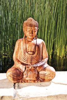 Buddha aus Holz, 40 cm