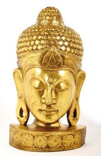 Buddhamaske ca. 50 cm goldfarben