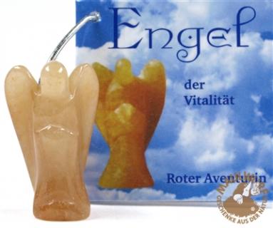 Engel-Anhänger Aventurin rot, 3cm