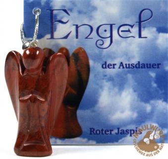 Engel-Anhänger Jaspis rot, 3cm