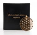 Blume des Lebens 24 karat vergoldet