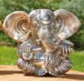 Ganesha messing versilbert 13 cm