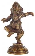 Ganesha tanzend, Messing, 9 cm