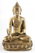 Medizin-Buddha, Messing, ca. 20 cm